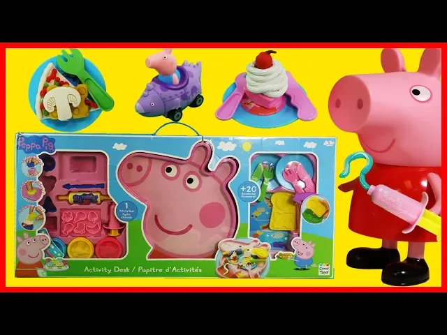 粉紅豬小妹佩佩豬 peppa pig 有趣的培樂多彩泥黏土彩泥diy手工組合玩具